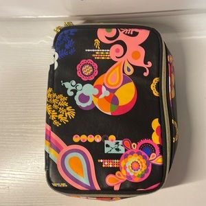 NWOT Amika travel blow dryer, flat iron and carry case